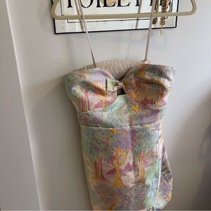 Anthropologie Maeve Strapless Bow Mini Dress 🎋